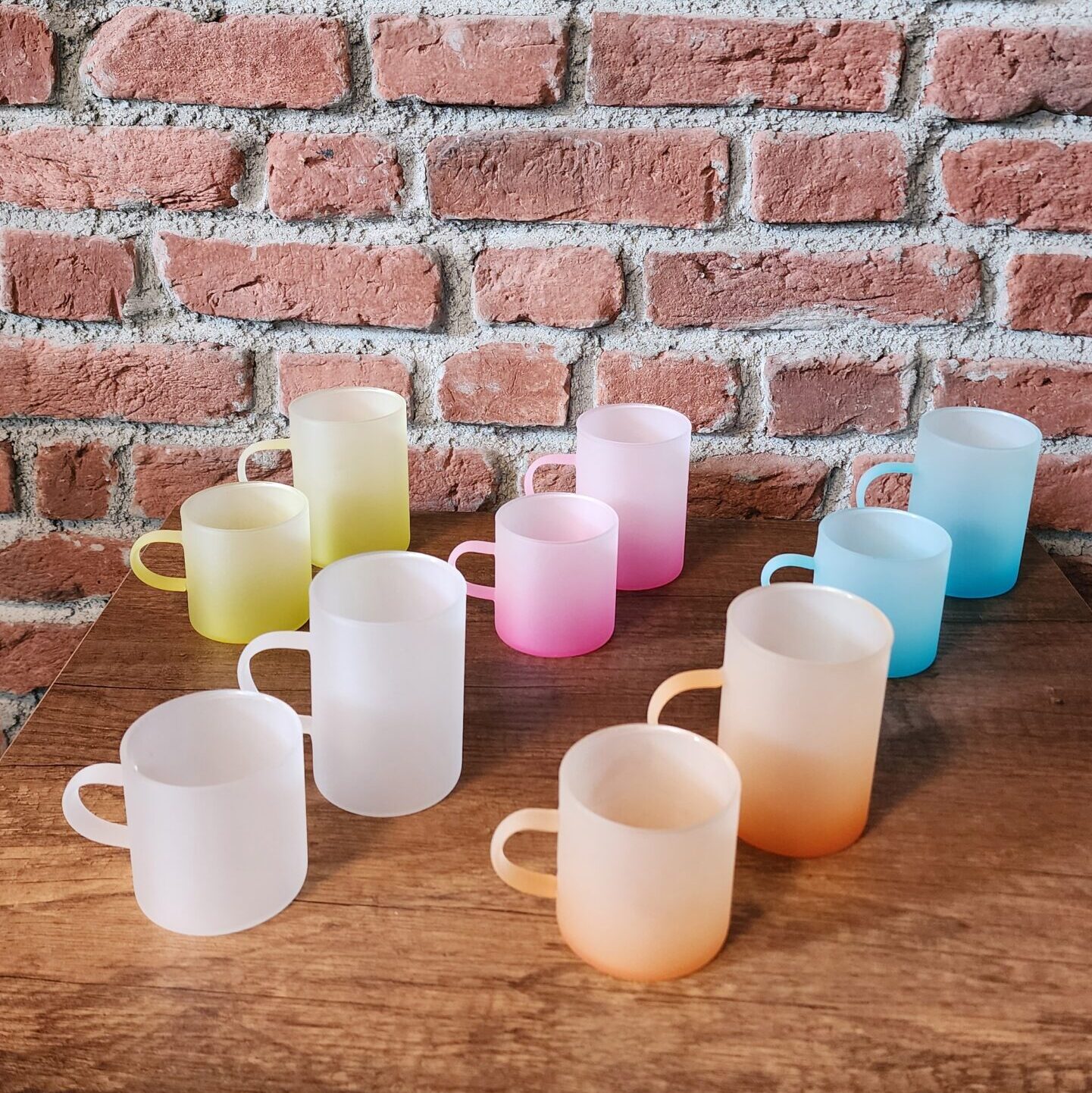 4 Farklı Renk Buzlu Cam Çay Fincanı 6x9cm 24 Adet - Görsel 2