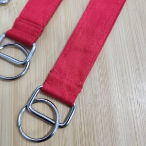 Kişiselleştirilebilir Kumaş Anahtarlık Kırmızı 2.5x15cm 5 Adet