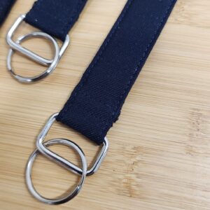 Kişiselleştirilebilir Kumaş Anahtarlık Koyu Lacivert 2.5x15cm 5 Adet