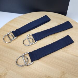 Kişiselleştirilebilir Kumaş Anahtarlık Koyu Lacivert 2.5x15cm 5 Adet