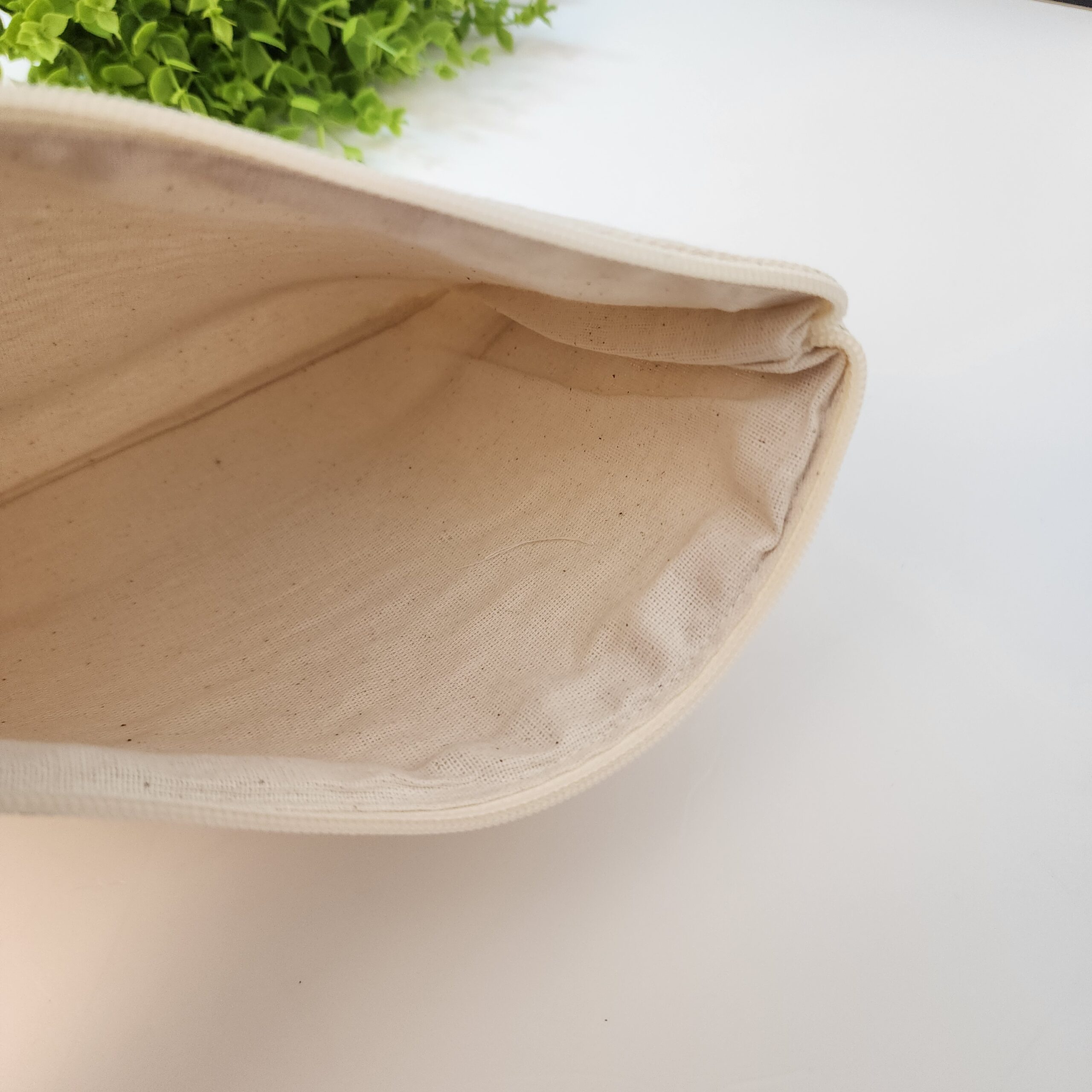 Krem Fermuarlı Alt Kısmı Süblimasyona Uygun Kumaşlı Clutch Çanta - Görsel 2