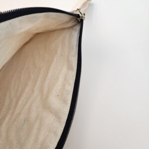 Koyu Lacivert Fermuarlı Alt Kısmı Süblimasyona Uygun Kumaşlı Clutch Çanta