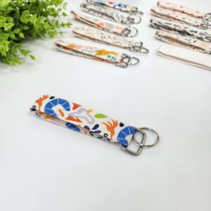 Kişiselleştirilebilir Çok Renkli Şekilli Kumaş Anahtarlık 2.5x15cm