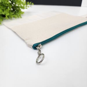 Yeşil Fermuarlı Alt Kısmı Süblimasyona Uygun Kumaşlı Clutch Çanta