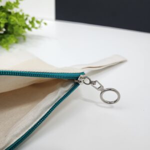 Yeşil Fermuarlı Alt Kısmı Süblimasyona Uygun Kumaşlı Clutch Çanta