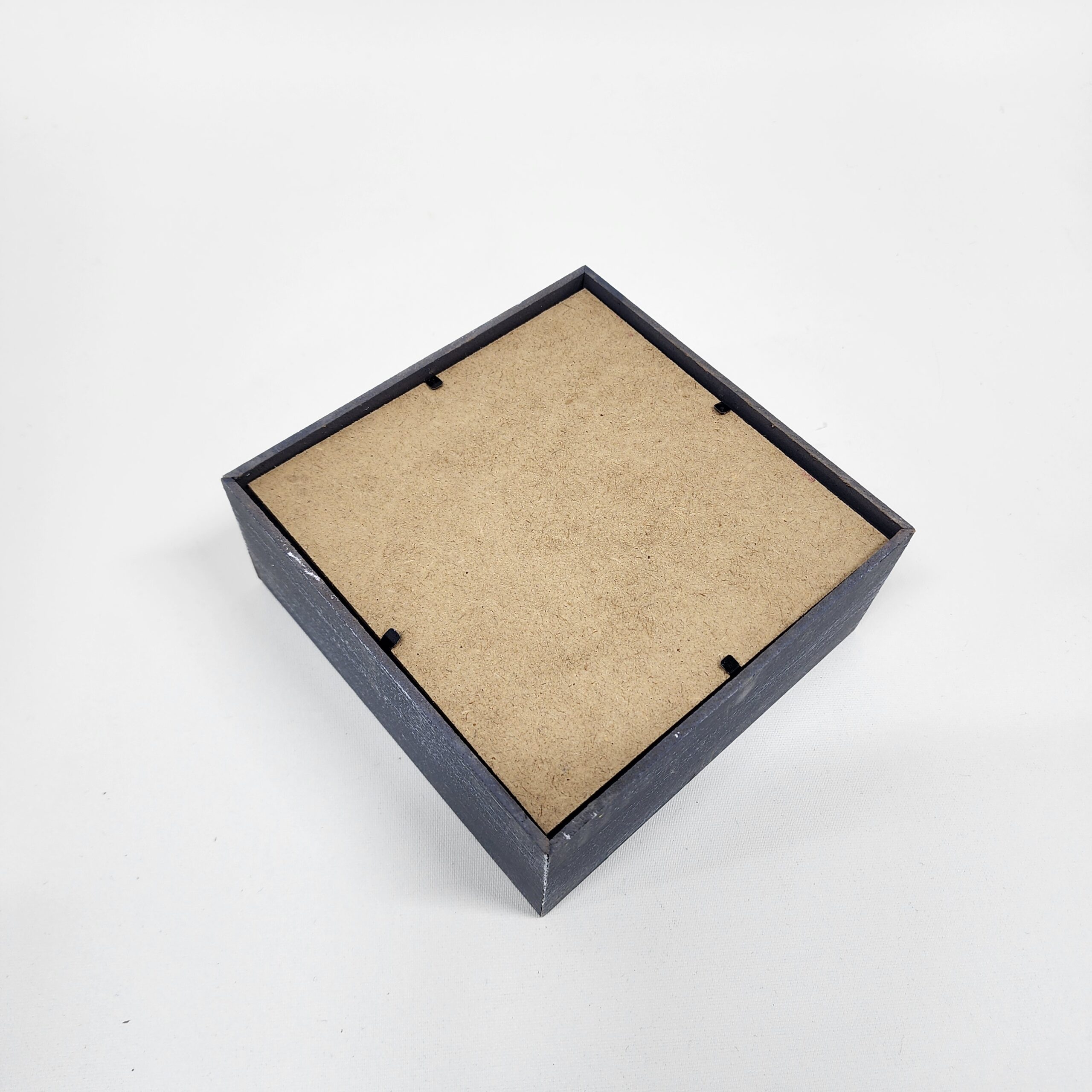 Kişiselleştirilebilir Ön Yüzü Buzlu Cam Ahşap Hazneli Mavi Kumbara - Görsel 4