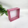 Kişiselleştirilebilir Ön Yüzü Pleksi Ahşap Hazneli Pembe Kumbara