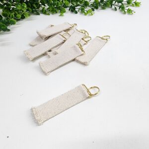 Kişiselleştirilebilir Gold Aksesuarlı Kordon Anahtarlık 3x11cm 10 Adet
