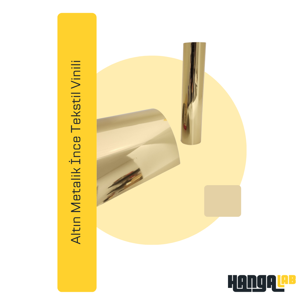 Altın Metalik İnce Tekstil Vinili 25x30cm