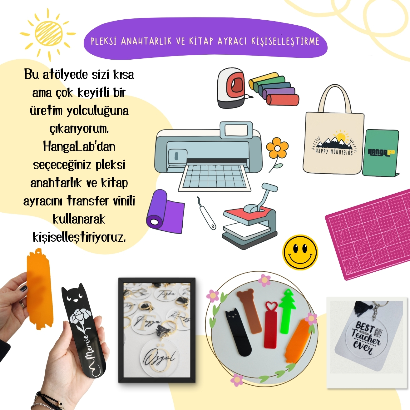 Pleksi Anahtarlık ve Kitap Ayracı Kişiselleştirme Atölyesi