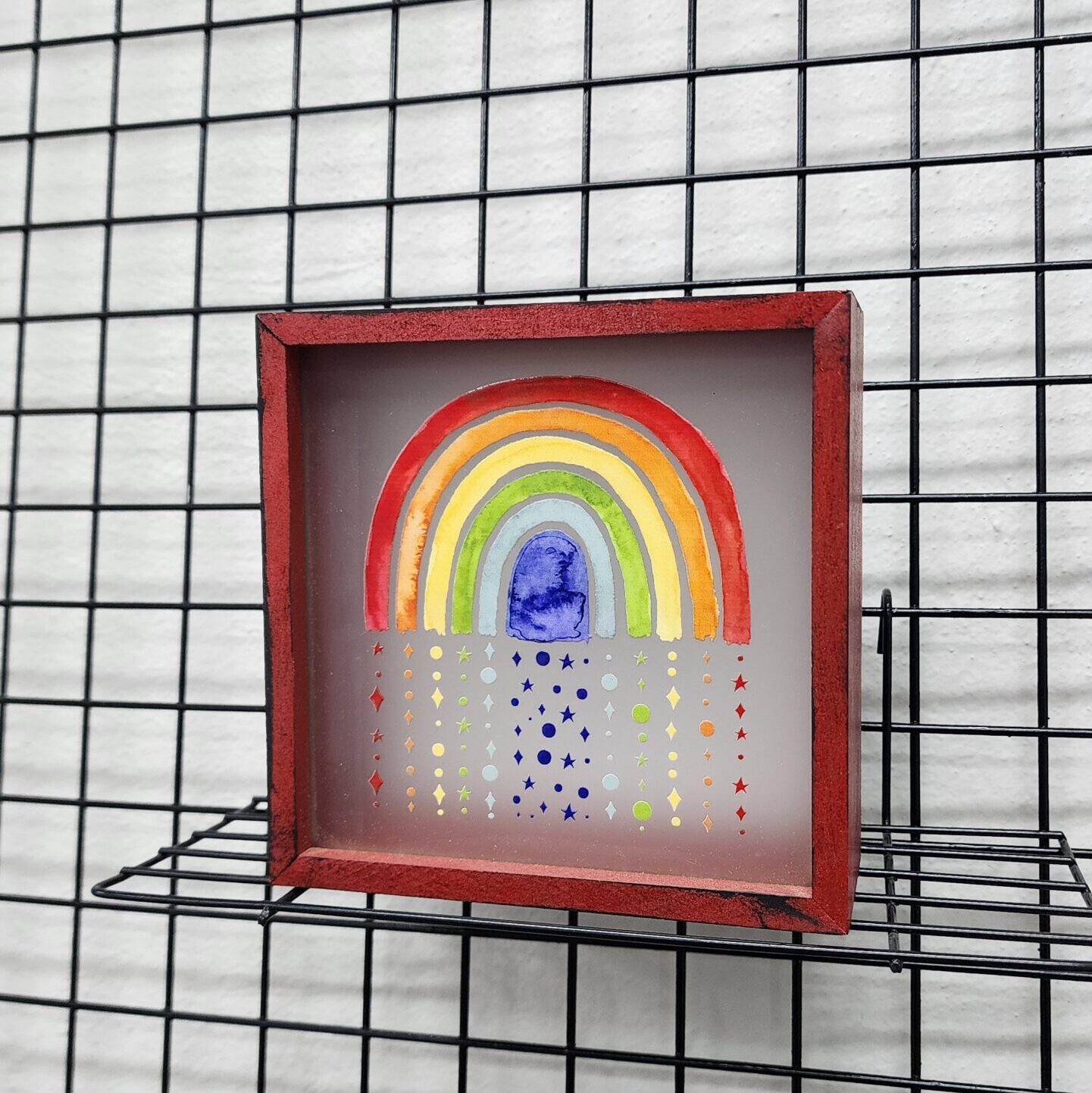 Kişiselleştirilebilir Ön Yüzü Buzlu Cam Ahşap Hazneli Kırmızı Kumbara - Görsel 3