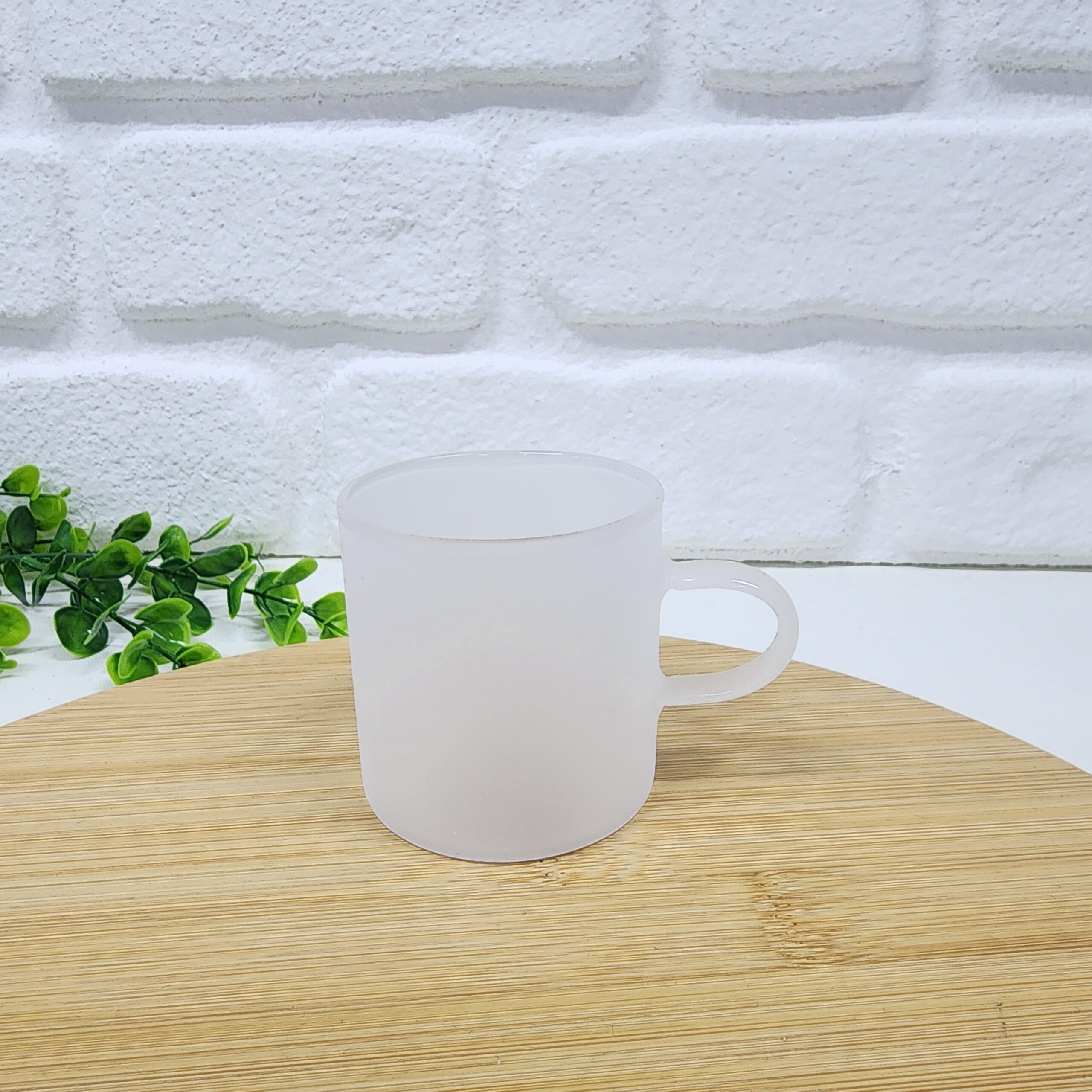 Buzlu Cam Kahve Fincanı 6x6cm