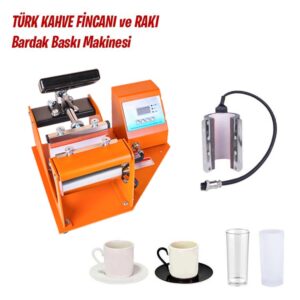 Goldpix Türk Kahve Fincanı ve Rakı Bardak Baskı Makinesi